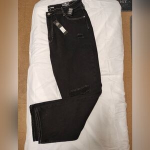 Fashion Nova Black Straight Leg Jeans For Women, Plus Size Friendly Size 18